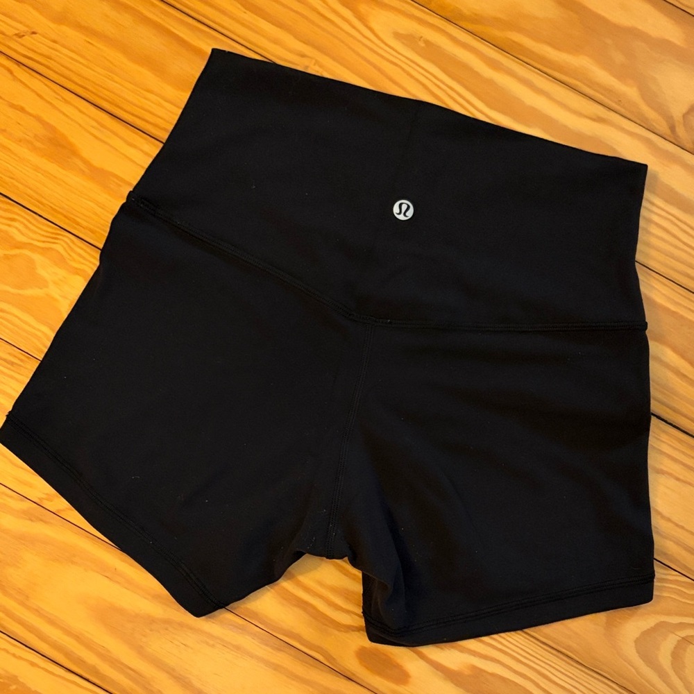 lululemon Black Align High-Rise Bike Shorts 4" Inseam